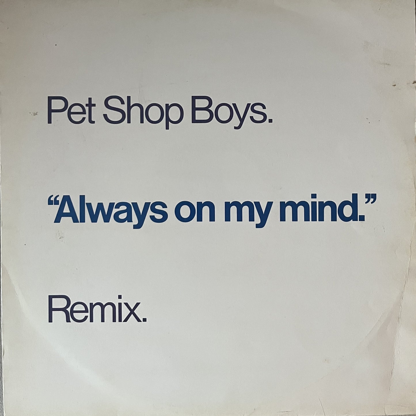 Always On Your Mind Remix - Pet Shop Boys (LP Used)