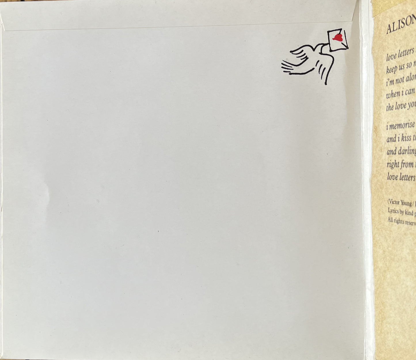 Love Letters - Alison Moyet (Limited Edition Gatefold Used 7")