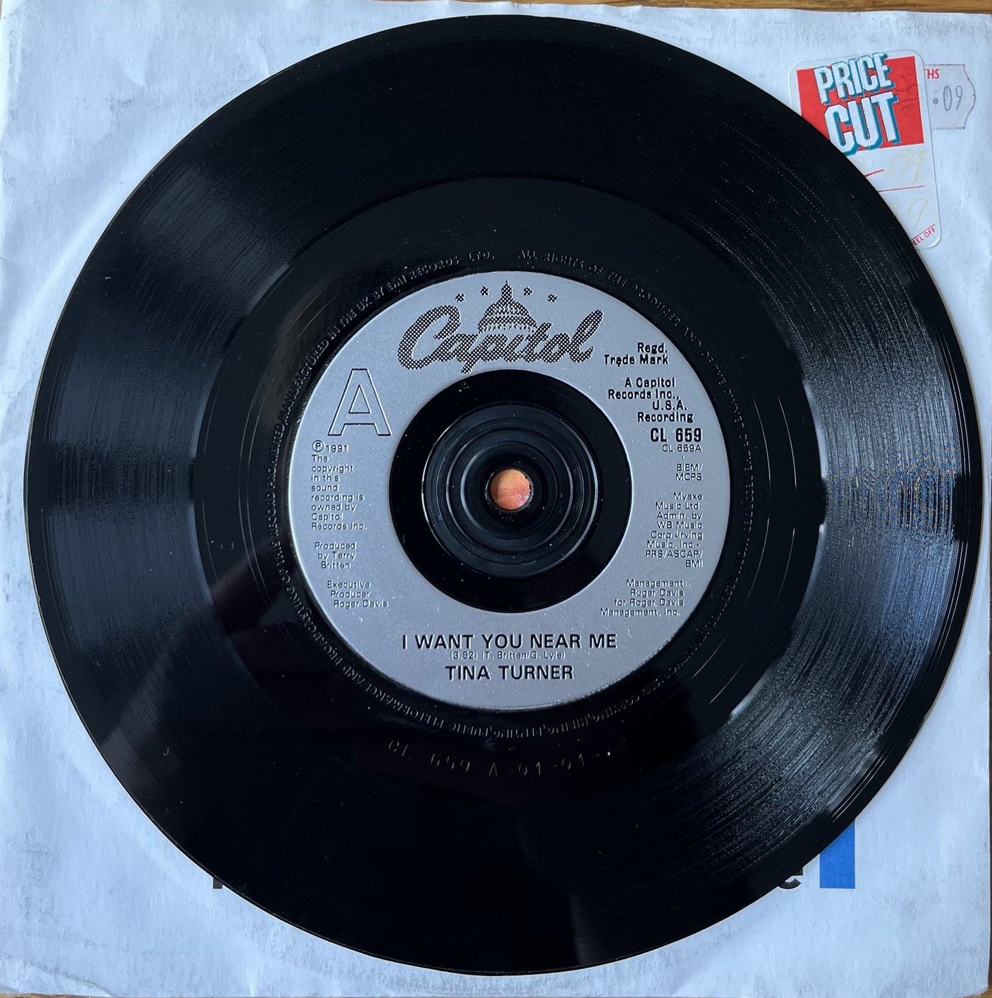 I Want You Near Me - Tina Turner (Used 7")