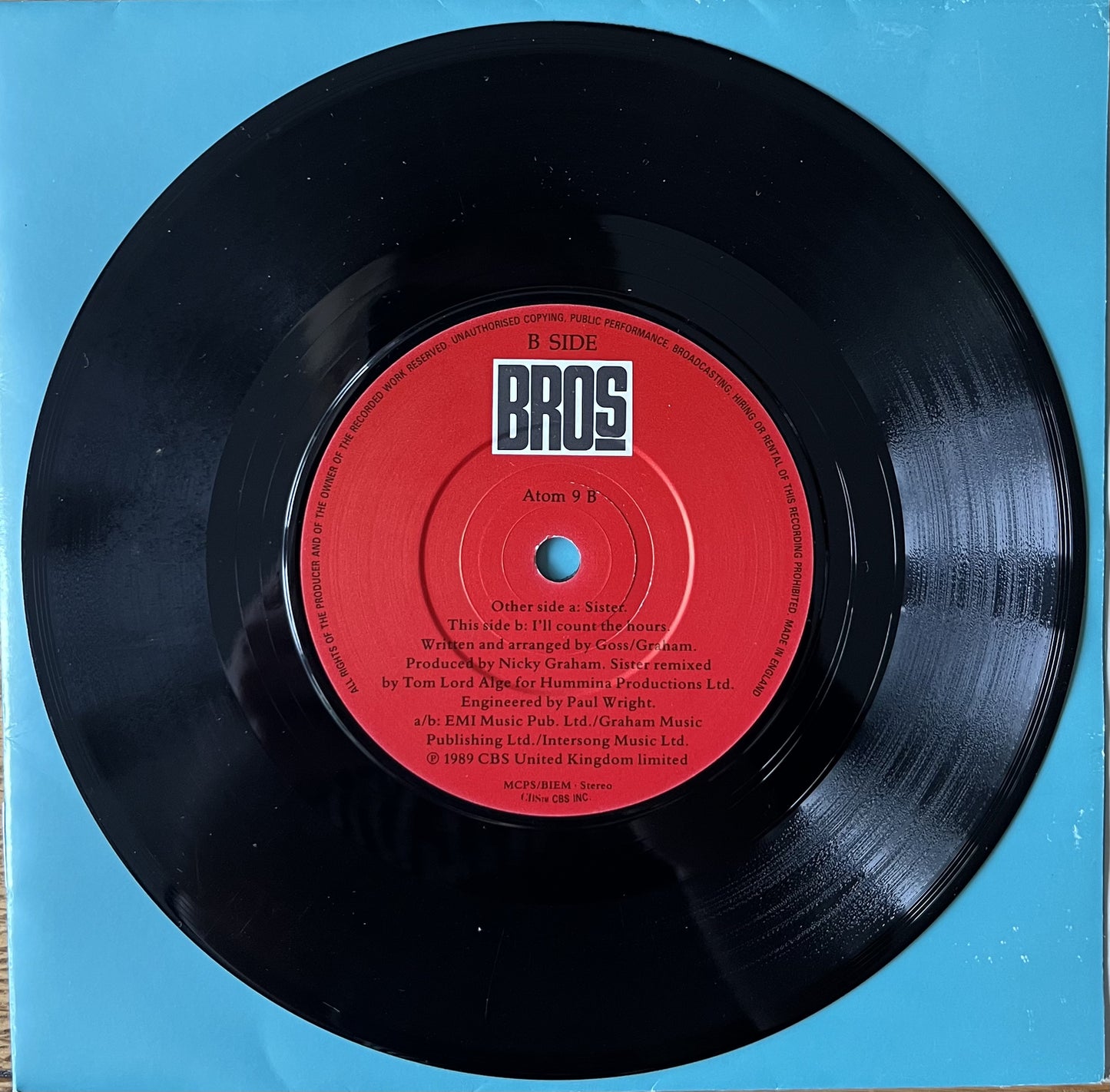 Sister - Bros (Used 7" Limited Edition)