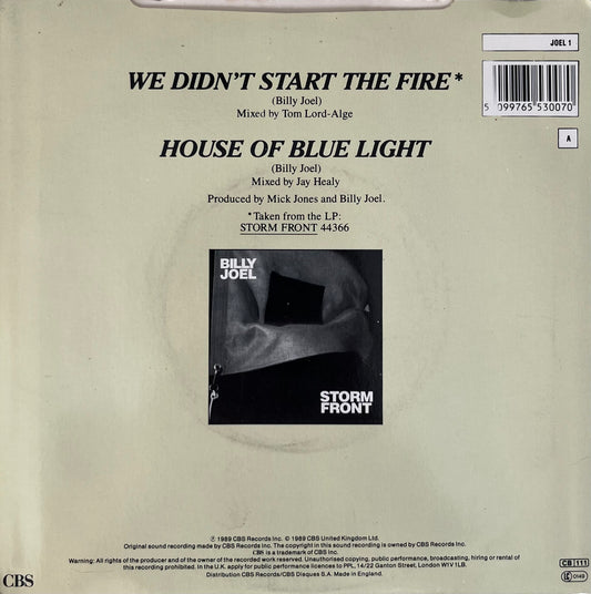 We Didn't Start The Fire - Billy Joel 7"