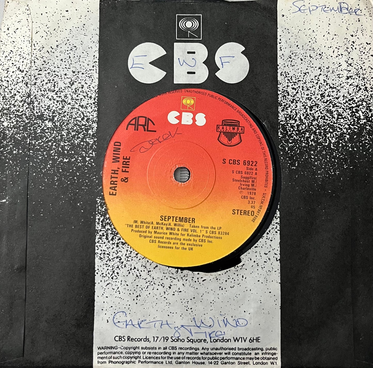 September - Earth, Wind and Fire 7"