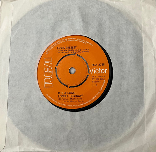 Suspicion / It's A Long Lonely Highway - Elvis Presley 7"