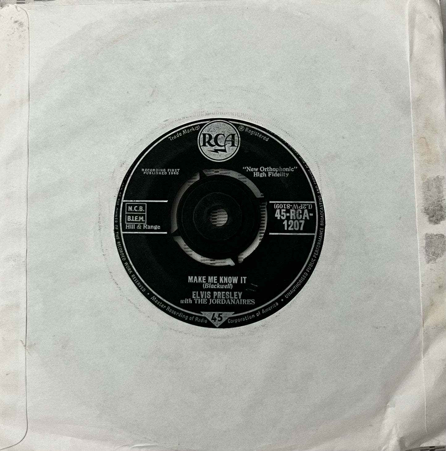 It's Now Or Never / Make Me Know It - Elvis Presley 7"