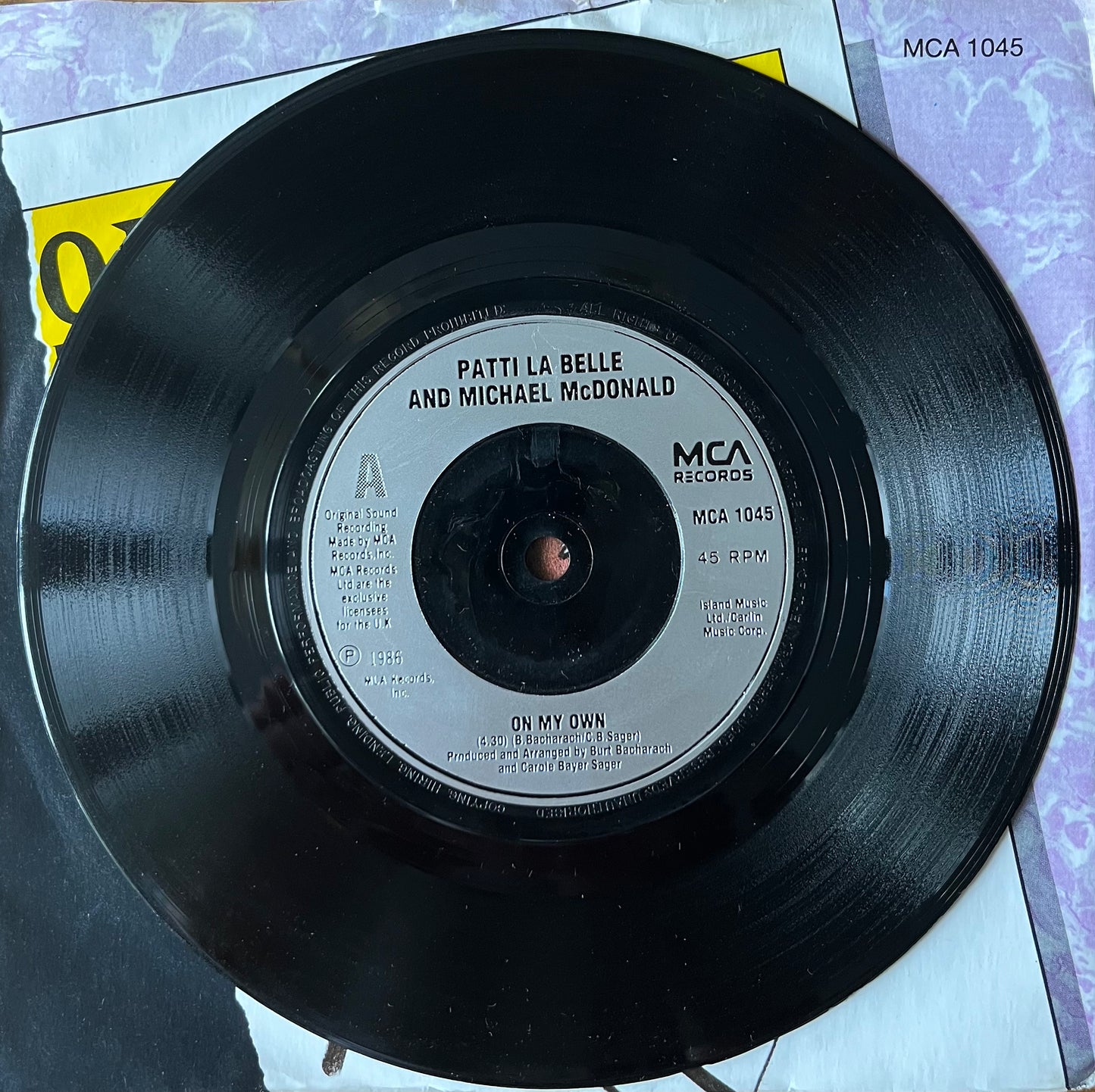 On My Own - Patti La Belle & Michael McDonald (Used 7")