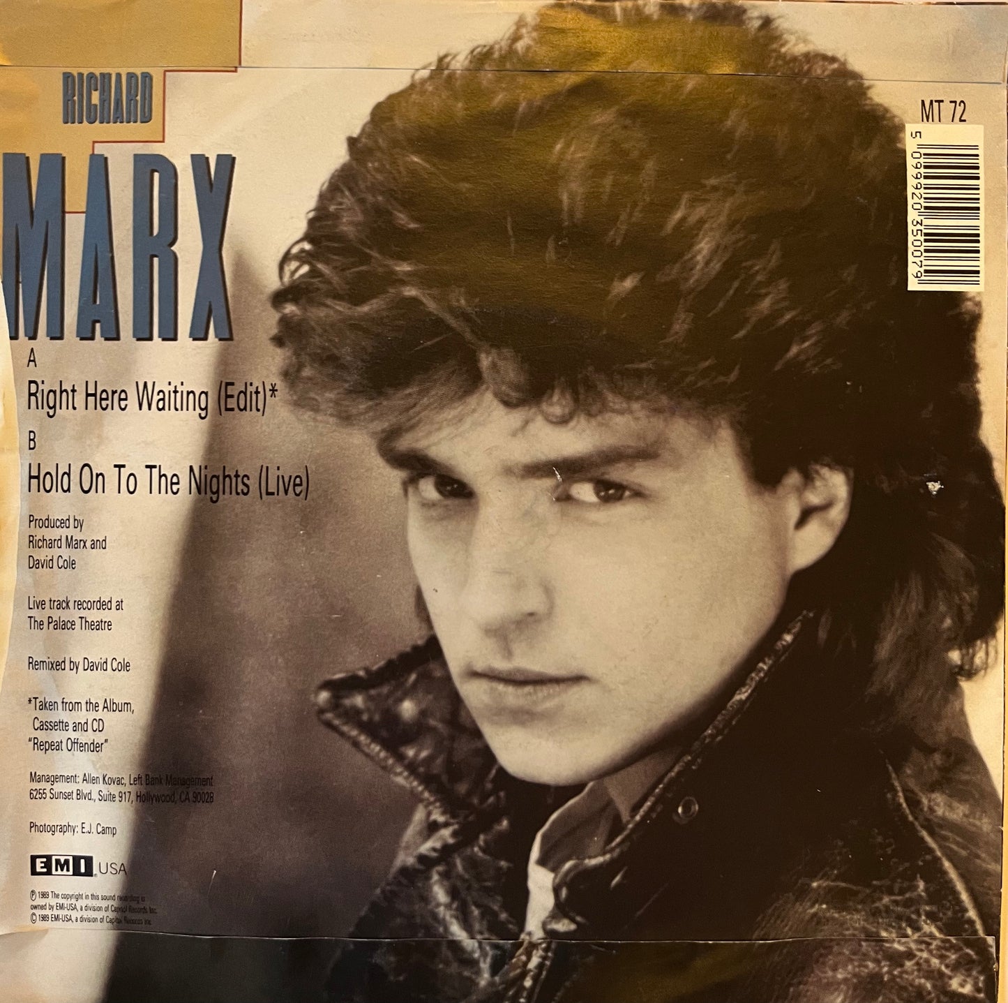 Right Here Waiting - Richard Marx (Used 7")