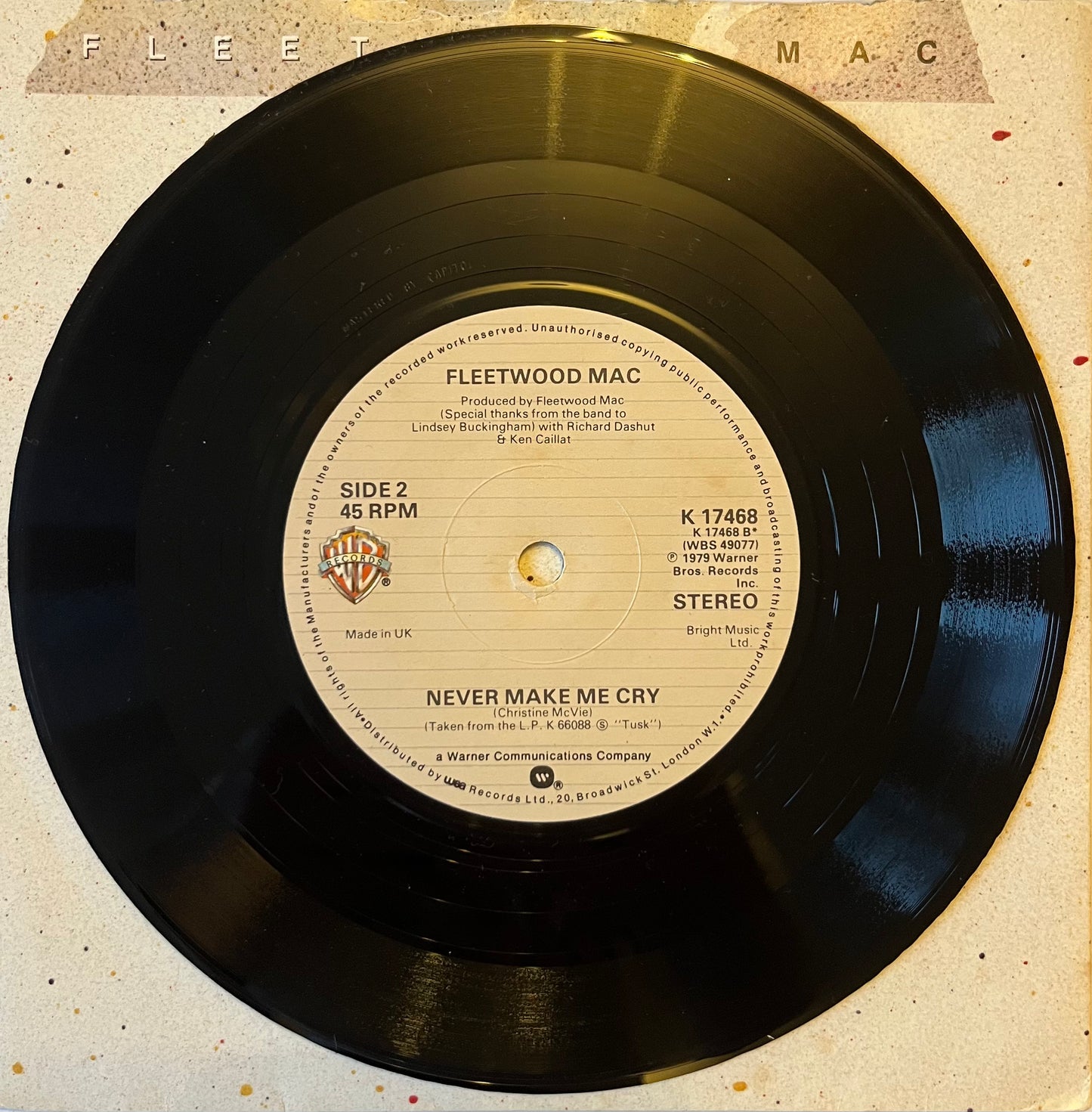 Tusk / Never Make Me Cry - Fleetwood Mac (Used 7")