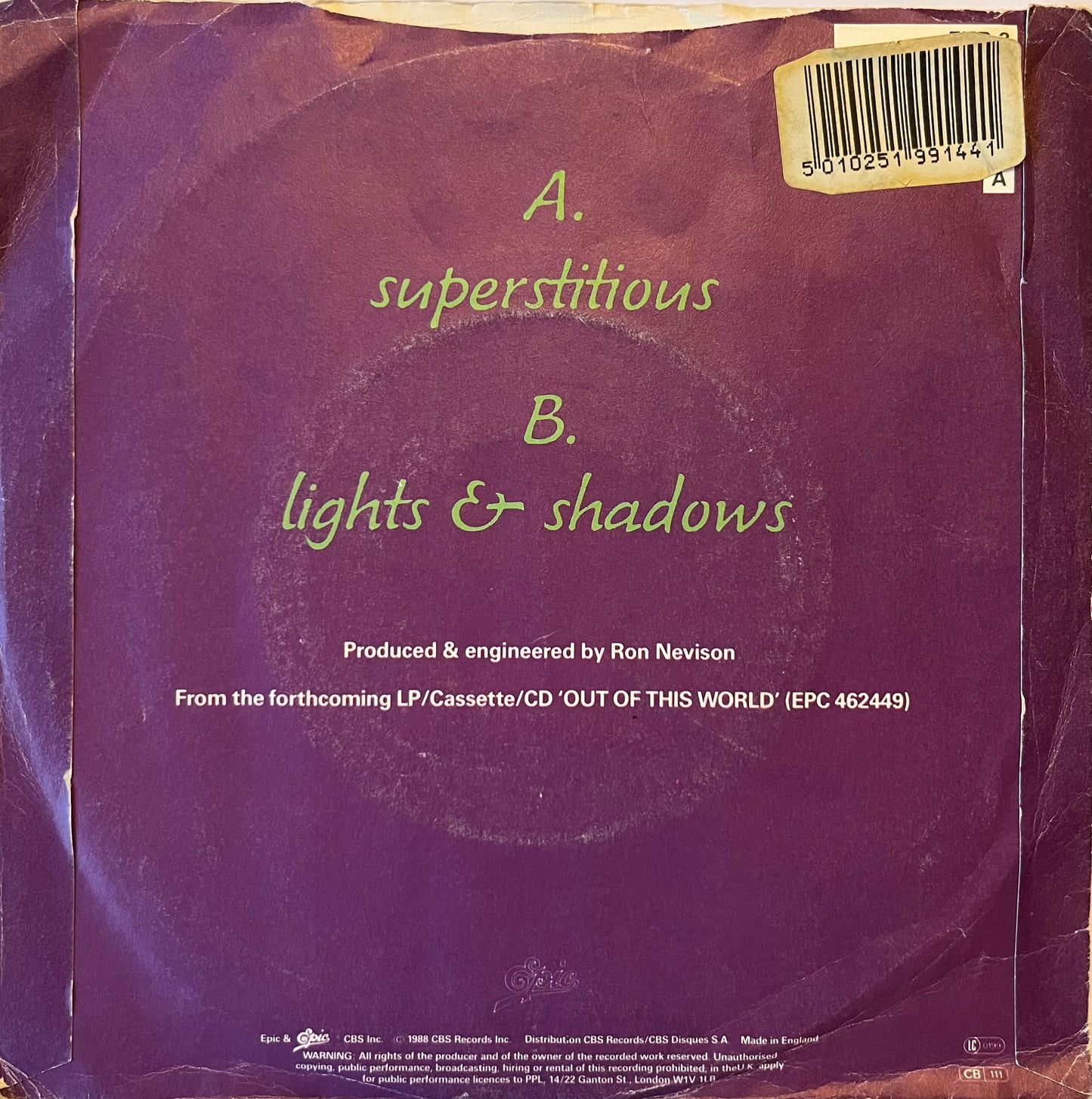 Superstitious - Europe (Used 7")