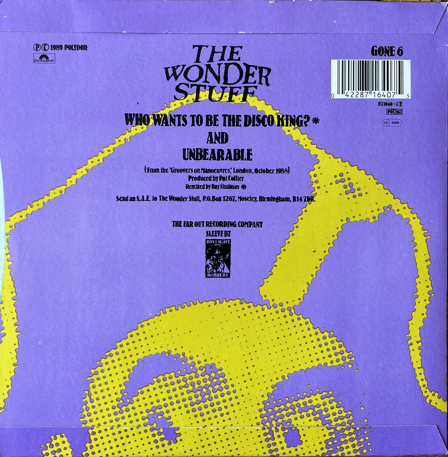 Who Wants to be the Disco King - The Wonder Stuff (Used 7")