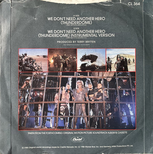 We Don't Need Another Hero (Thunderdome) - Tina Turner (Used 7")