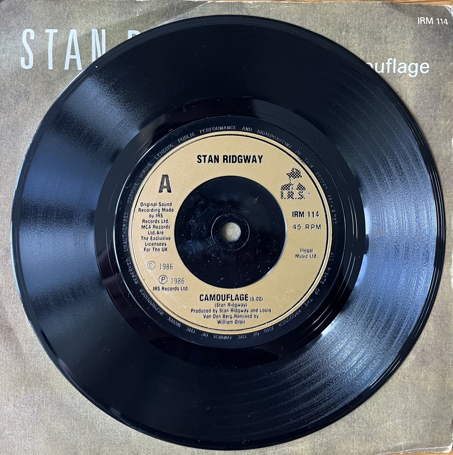 Camouflage - Stan Ridgway (Used 7")