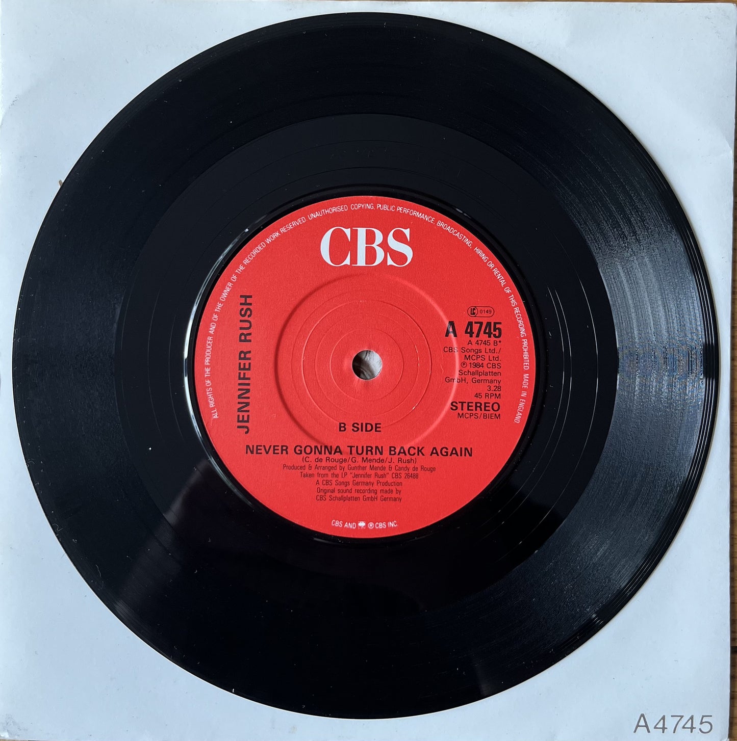 Ring Of Ice - Jennifer Rush (Used 7")