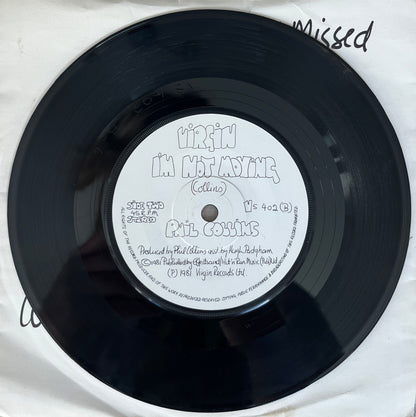 I Missed Again - Phil Collins 7"