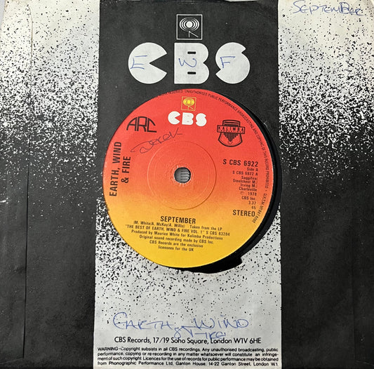 September - Earth, Wind and Fire 7"