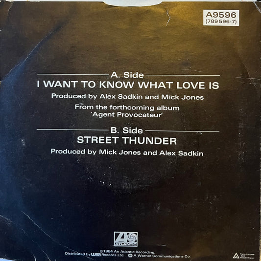 I Want To Know What Love Is - Foreigner (Used 7")