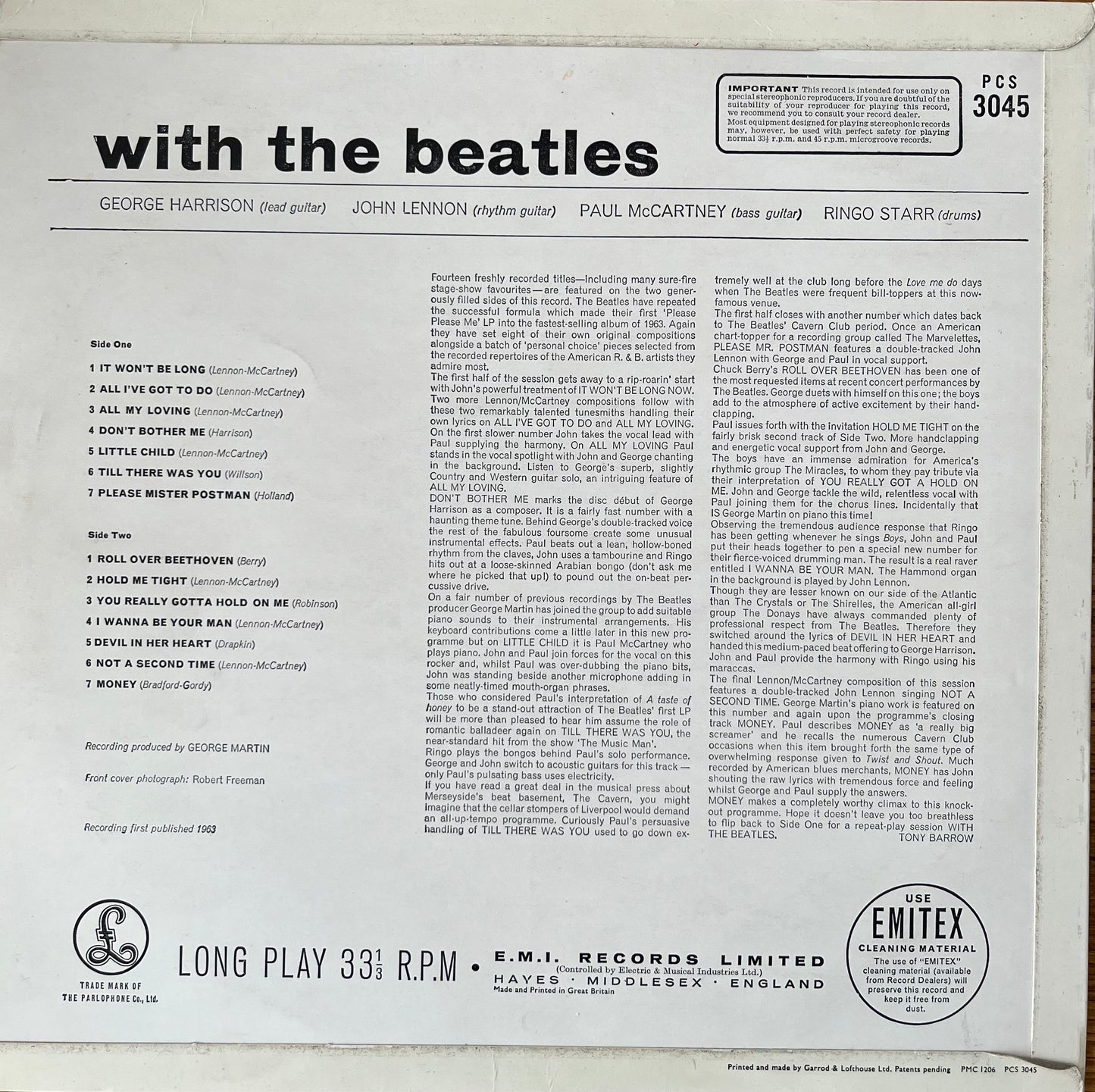 With The Beatles - The Beatles LP (Used)